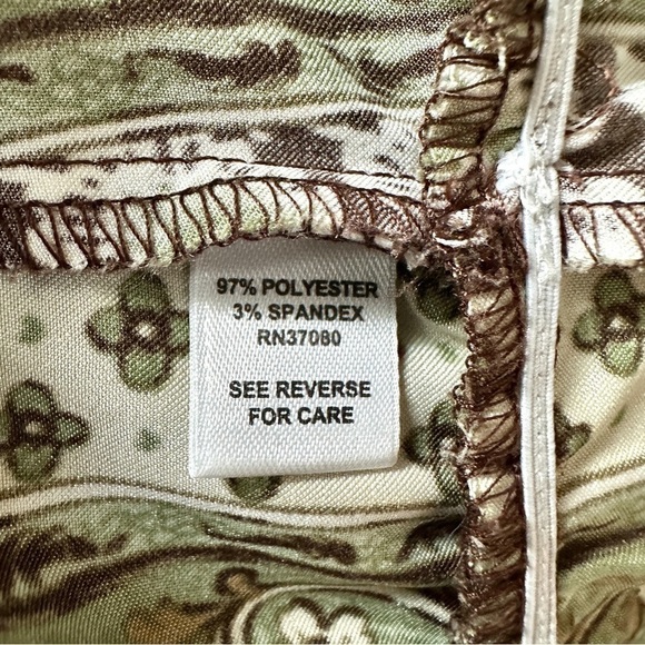 CATO Paisley Ruffled Short Sleeve Blouse Size S - Picture 6 of 7